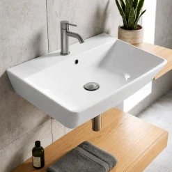 Valblue Waschtisch Roman, Breite 60cm, 1 Hahnloch, mit antibakterielle Beschichtung