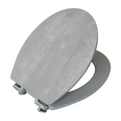 Valblue WC-Sitz Cement Betonoptik MDF-Holzkern Absenkautom. Metallscharn.