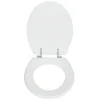 Valblue WC-Sitz Easy 2.0 weiss, MDF-Holzkern, Metallscharniere verchromt