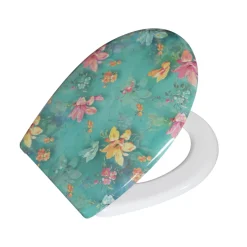 Valblue WC-Sitz Flowers Duroplast, Absenkautomatik, abnehmbar per Knopfdruck