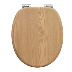 Valblue WC-Sitz Oak NB MDF-Holzkern, Absenkautomatik, Metallscharniere verchromt