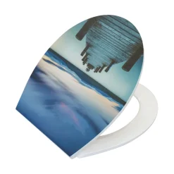 Valblue WC-Sitz Pier Curving Print Durop., Absenkautomatik, abehmbar per Knopfdruck