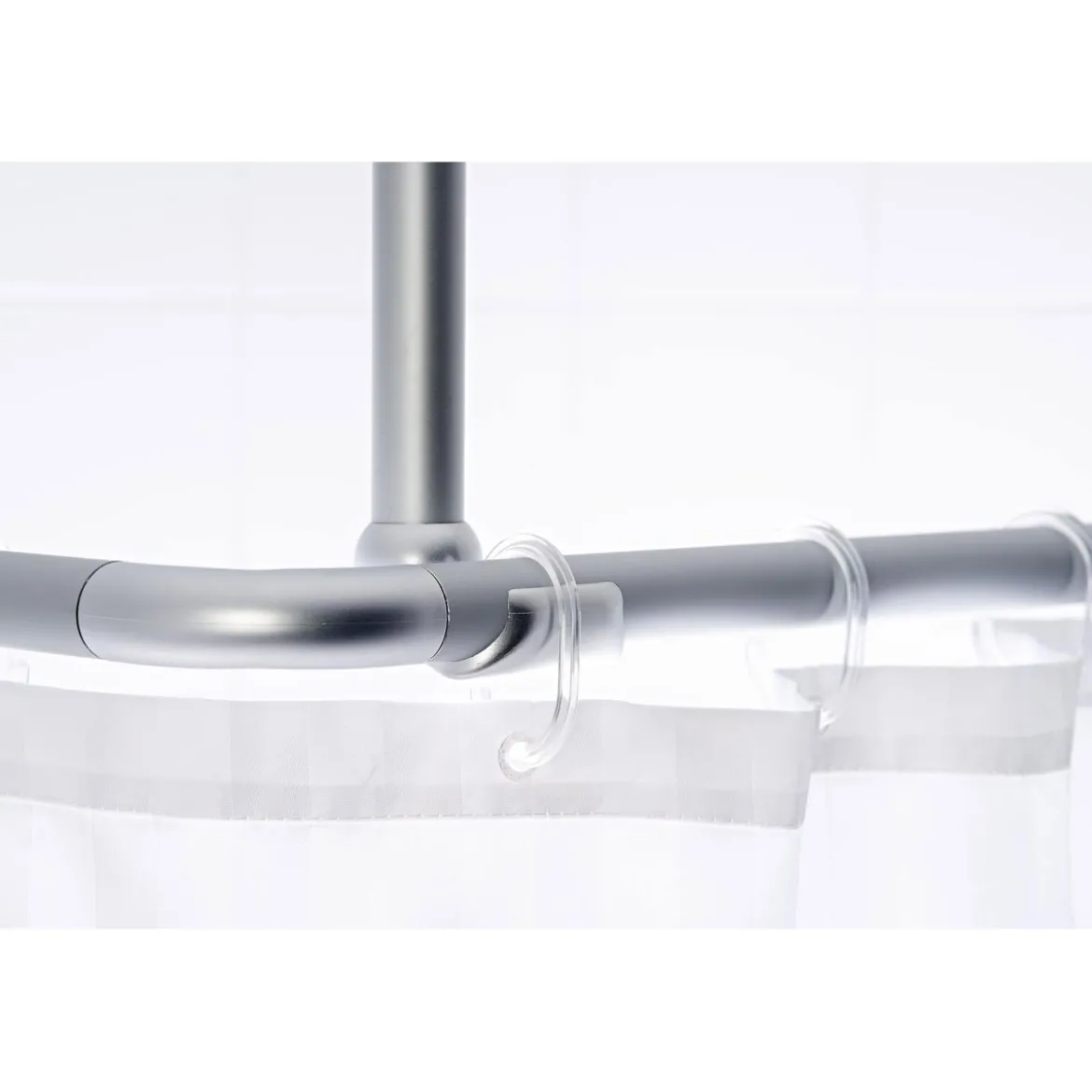 ValblueDeckenstütze für 25 mm Duschgestänge 55 cm weiß Aluminium