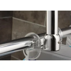 ValblueDeckenstütze für 25 mm Duschgestänge 55 cm chrom Aluminium