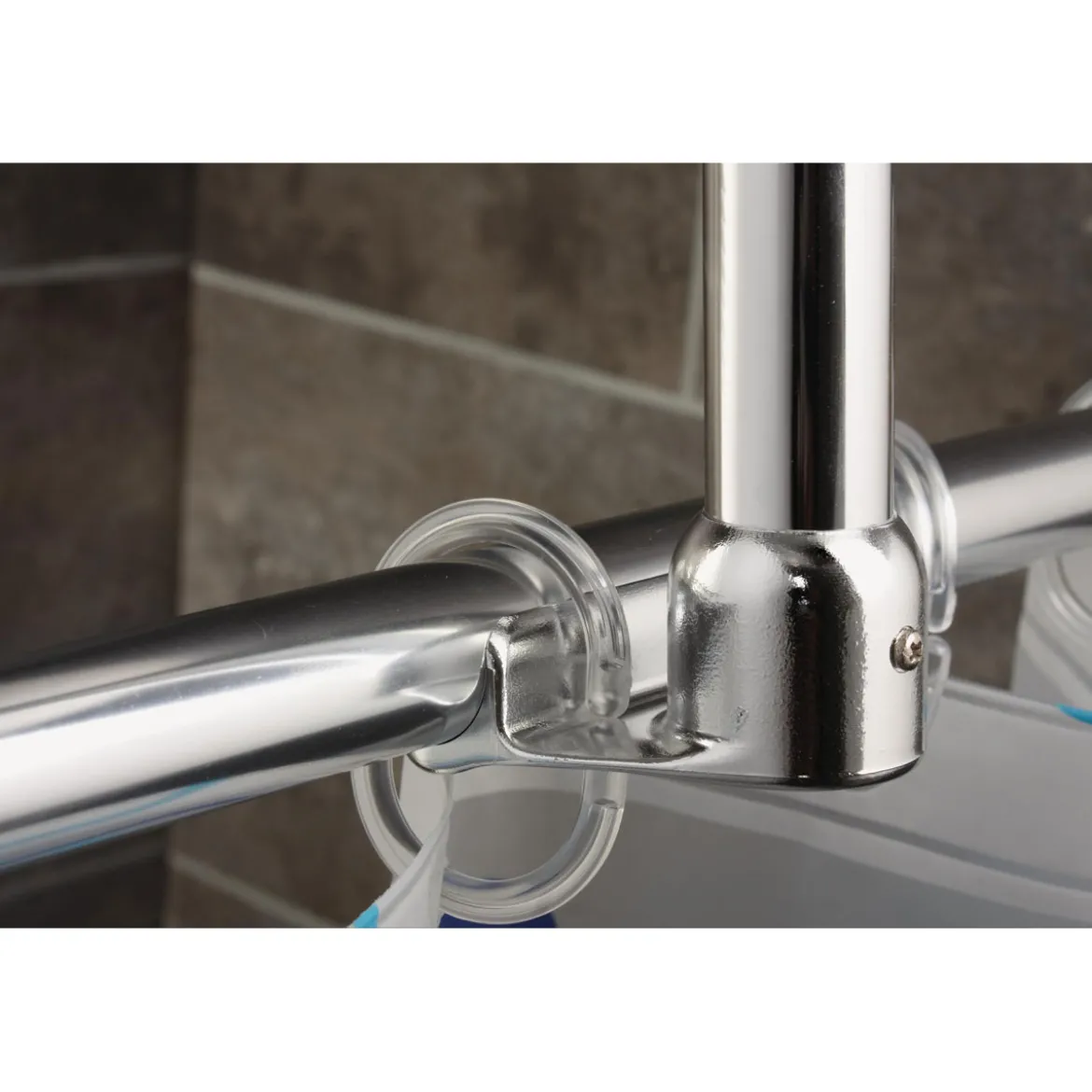 ValblueDeckenstütze für 25 mm Duschgestänge 55 cm chrom Aluminium