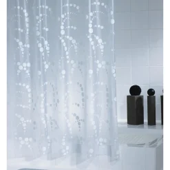 ValblueDuschvorhang Dots Folie 180 x 200 cm weiß