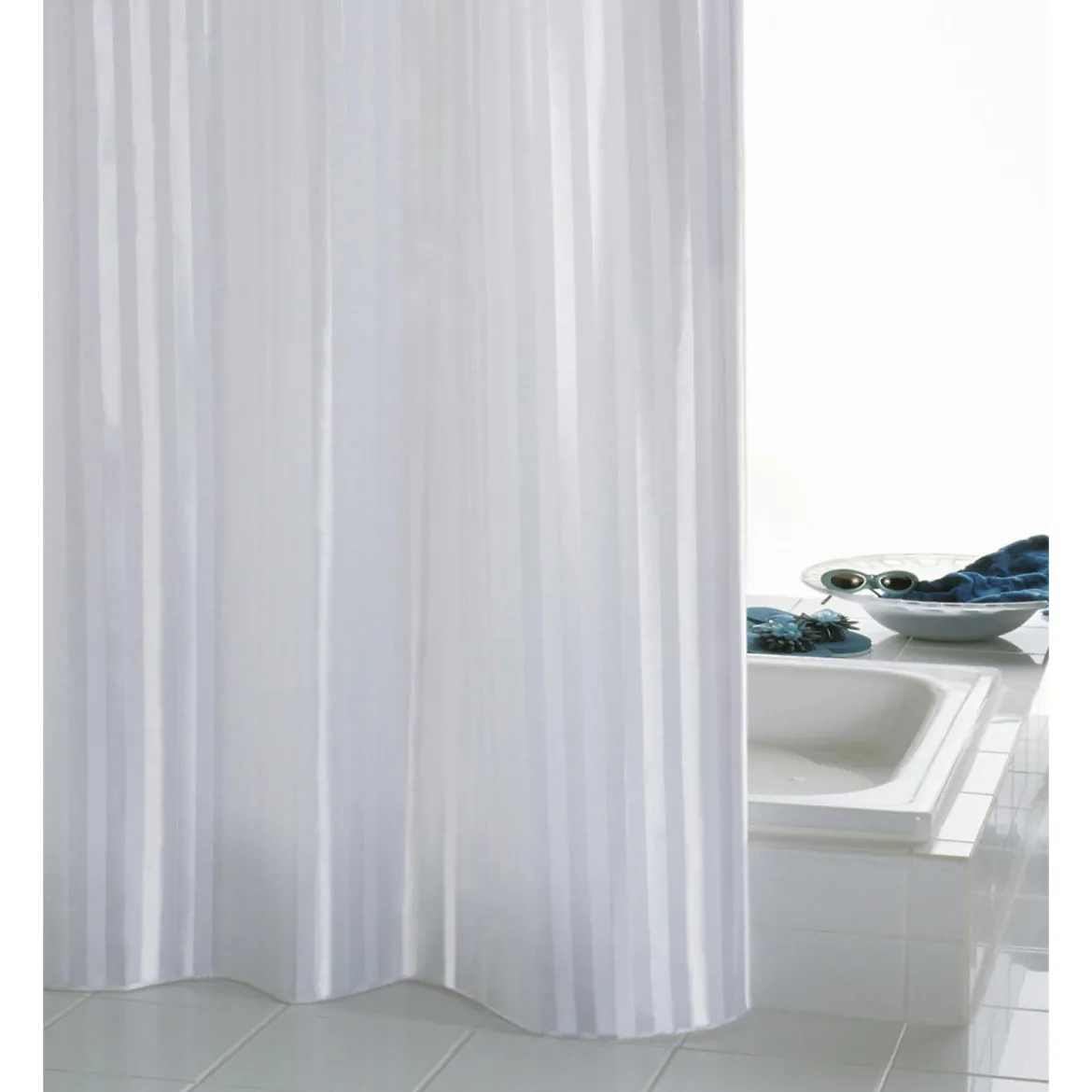 ValblueDuschvorhang Noble Textil 120 x 200 cm weiß