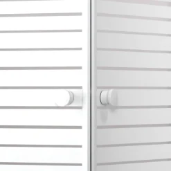 Variabler Eckeinstieg, Farbe: Weiss, m. Streifen, 75-90x75-90cm