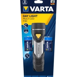 Varta LED-Taschenlampe Day Light Multi LED F30 mit Batterien schwarz