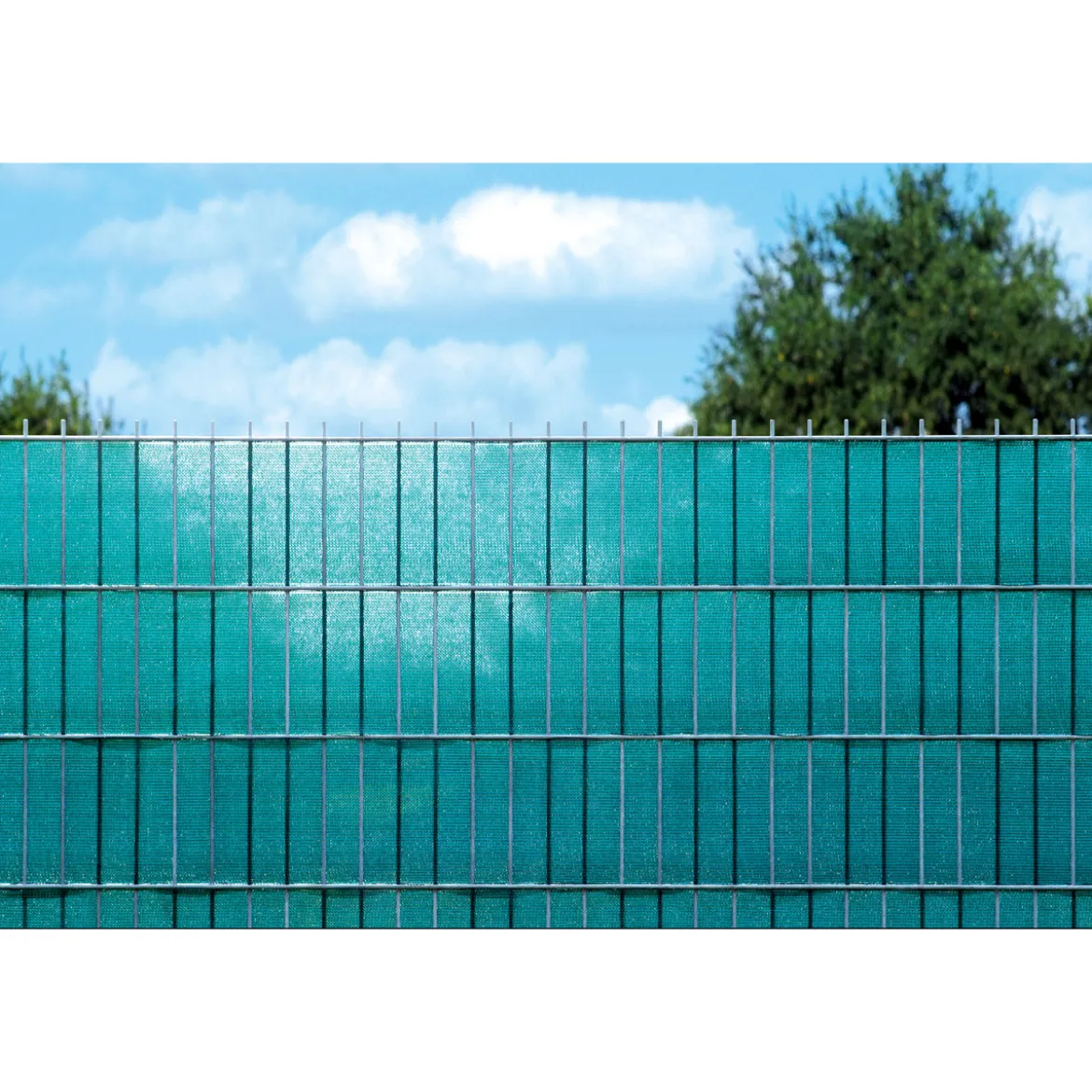 Videx PE-Gewebe Sichtschutzstreifen 19 x 3500 cm grün