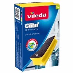 Vileda Reinigungsschwamm Glitzi Jumbo Kräftig 3er Pack
