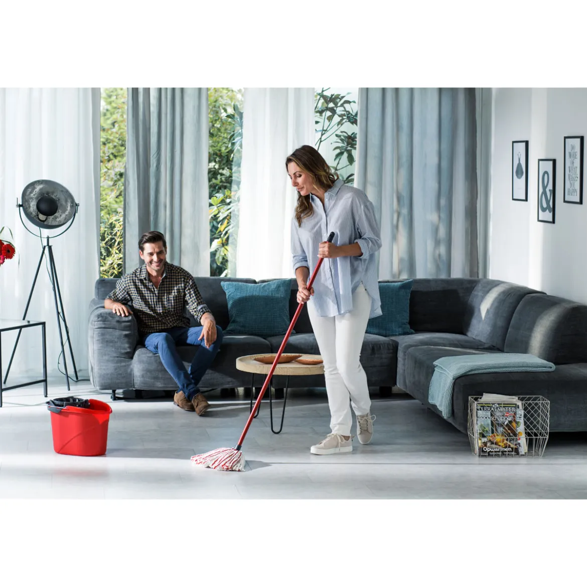 Vileda Wischmop Supermocio Mikrofaser und Power System
