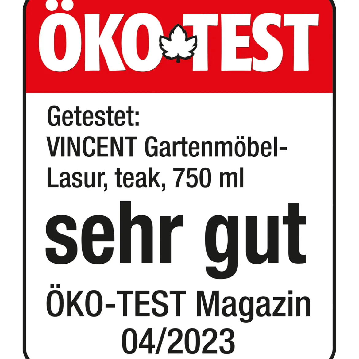 Vincent Gartenmöbel-Lasur Teak 0,75 L