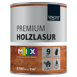VincentHolzschutz Premium Holzlasur MIX IT! 0,75 l