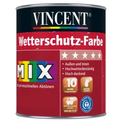 VincentHolzschutzWetterschutzfarbe MIX IT! seidenmatt 2,5 l