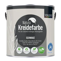VincentNatura Kreidefarbe Schwarz matt 2,5 L