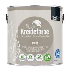 VincentNatura Kreidefarbe Taupe matt 2,5 L