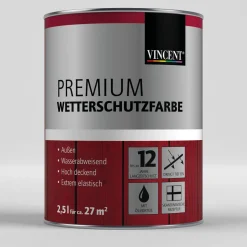 Vincent Premium Wetterschutzfarbe Moosgrün 2,5 L