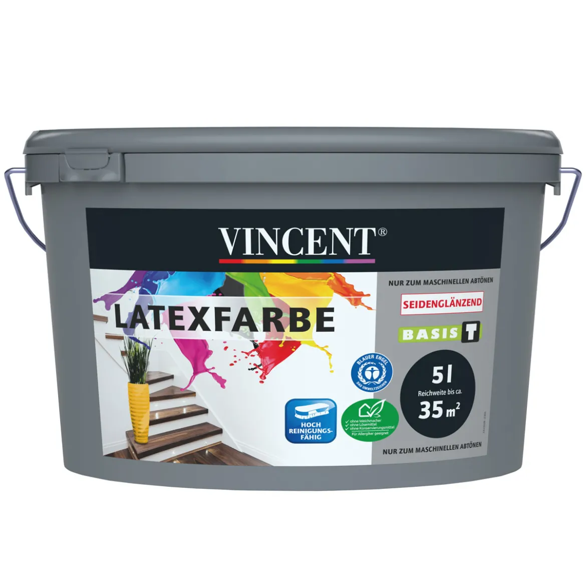 VincentWandfarbe Latexfarbe Mix It seidenglänzend 5 L