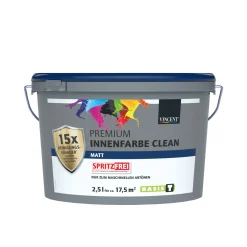 Vincent Wandfarbe Premium Innenfarbe Clean Mix it matt 2,5 L