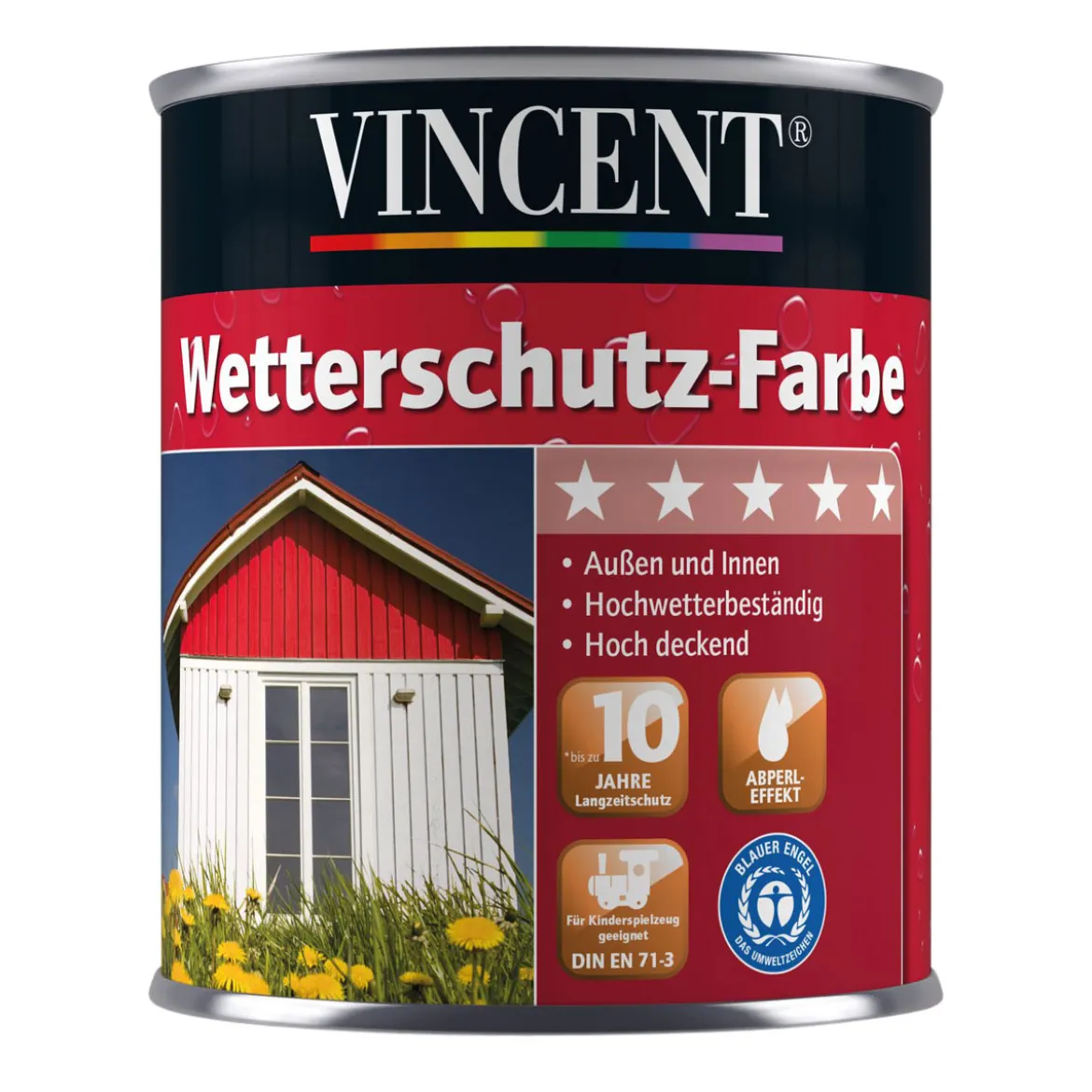 Vincent Wetterschutzfarbe Moosgrün 0,75 L