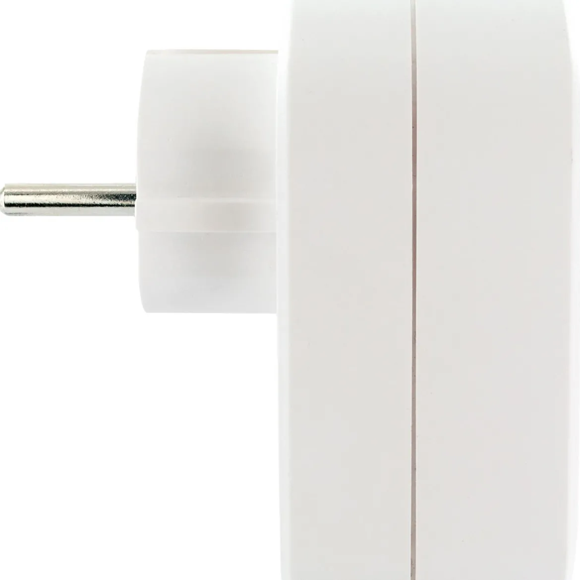 230V Ladeadapter m. Steckd. 2xUSB 3.4Aweiss
