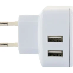 230 V Ladeadapter 2xUSB 2,4 A weiss
