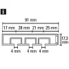 Vorhangschiene GE 3 180cm weiß