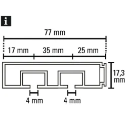 Vorhangschiene GE 2 210cm weiß
