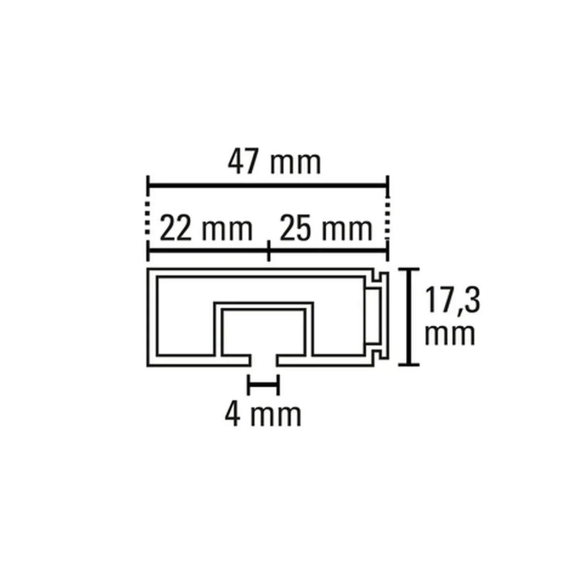 Vorhangschiene GE 1 210cm weiß