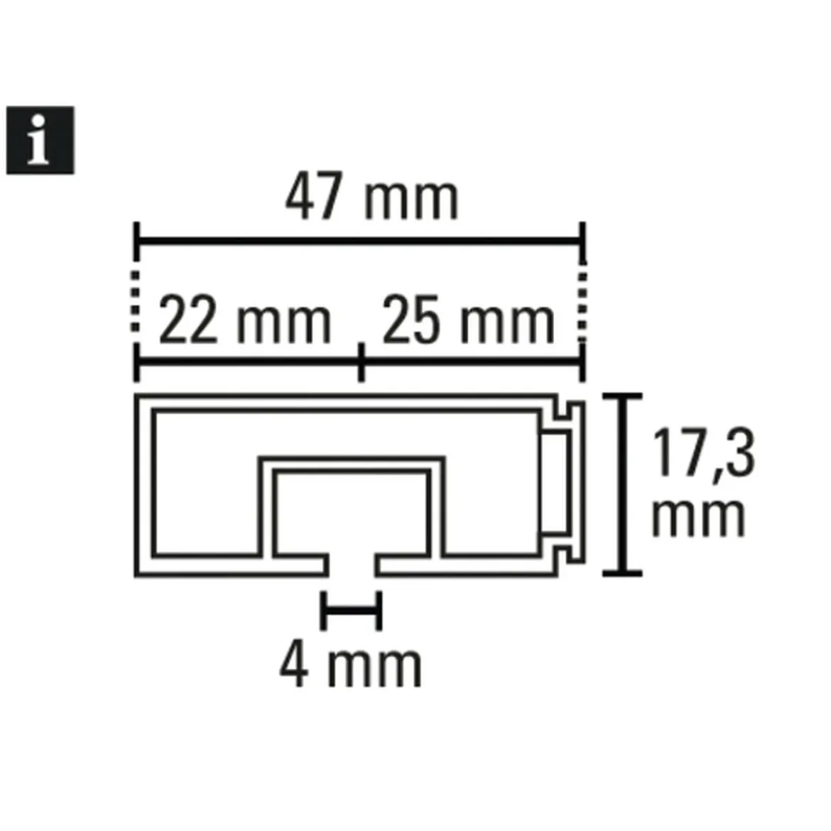 Vorhangschiene GE 1 210cm weiß