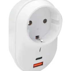 230V Steckdosenadapter USB Typ A+C