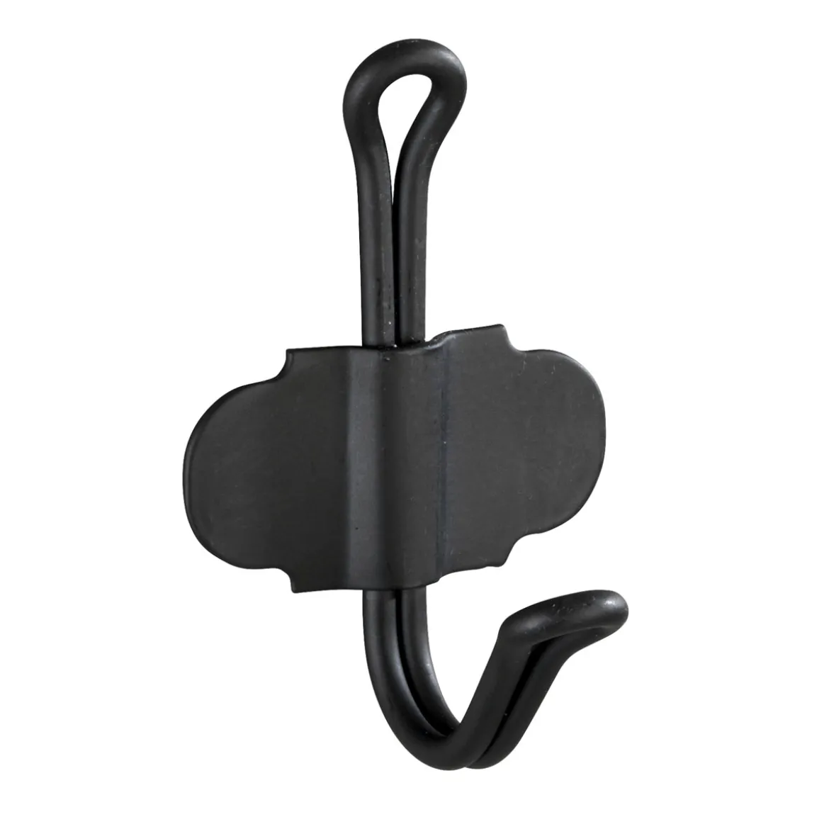 Wandhaken Nostalgie, schwarz matt