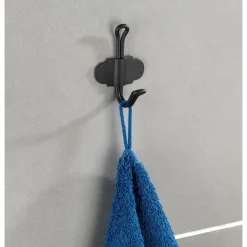 Wandhaken Nostalgie, schwarz matt