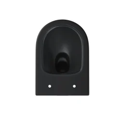 Wand-WC-Set Nakia mattschwarz spuelrand-los inkl. Deckel m. Absenkautomatik