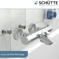 Wannenthermostat London, chrom, 1/2Verbruehschutz und Wassersparfunktion