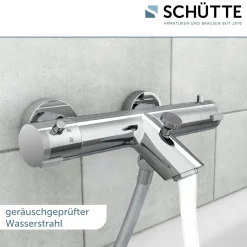 Wannenthermostat London, chrom, 1/2Verbruehschutz und Wassersparfunktion