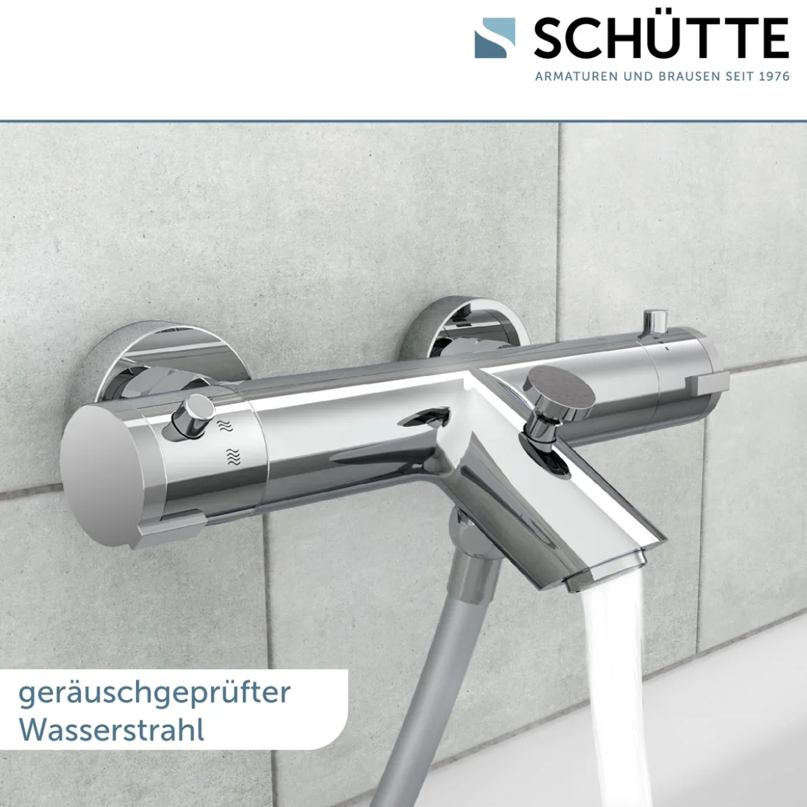 Wannenthermostat London, chrom, 1/2Verbruehschutz und Wassersparfunktion