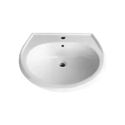 Waschtisch mit Hahnloch Keramik BxTxHca. 60x52x25cm