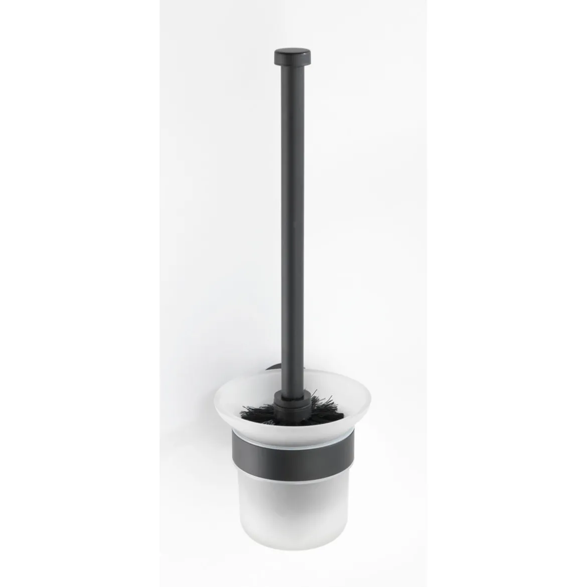 WC-Garnitur, Bosio Black, Edelstahlmatt