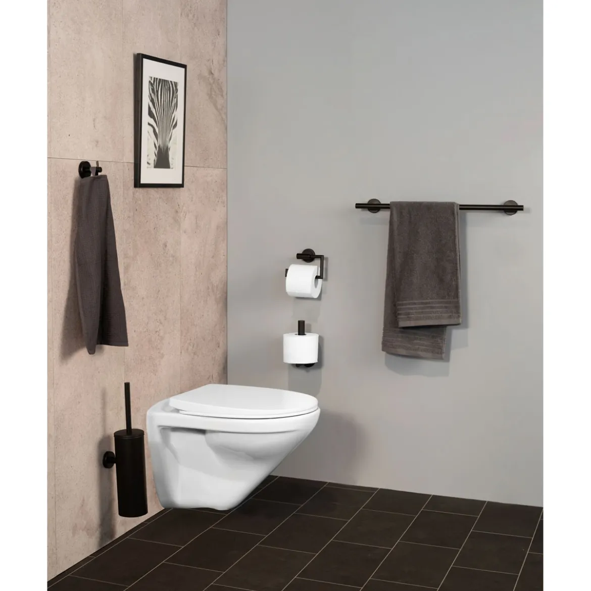 WC-Garnitur Bosio Black matt geschlForm