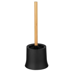 WC-Garnitur Mod. Basic, schwarz/bambus