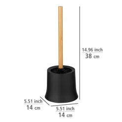 WC-Garnitur Mod. Basic, schwarz/bambus