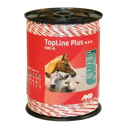 Weidezaunlitze TopLine Plus 400 m weiß-rot 400 Stück