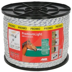 Weidezaunseil Premium Light 400 m weiß-blau