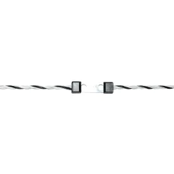 Weidezaunseil TopLine 200 m Durchmesser 6 mm schwarz-weiß