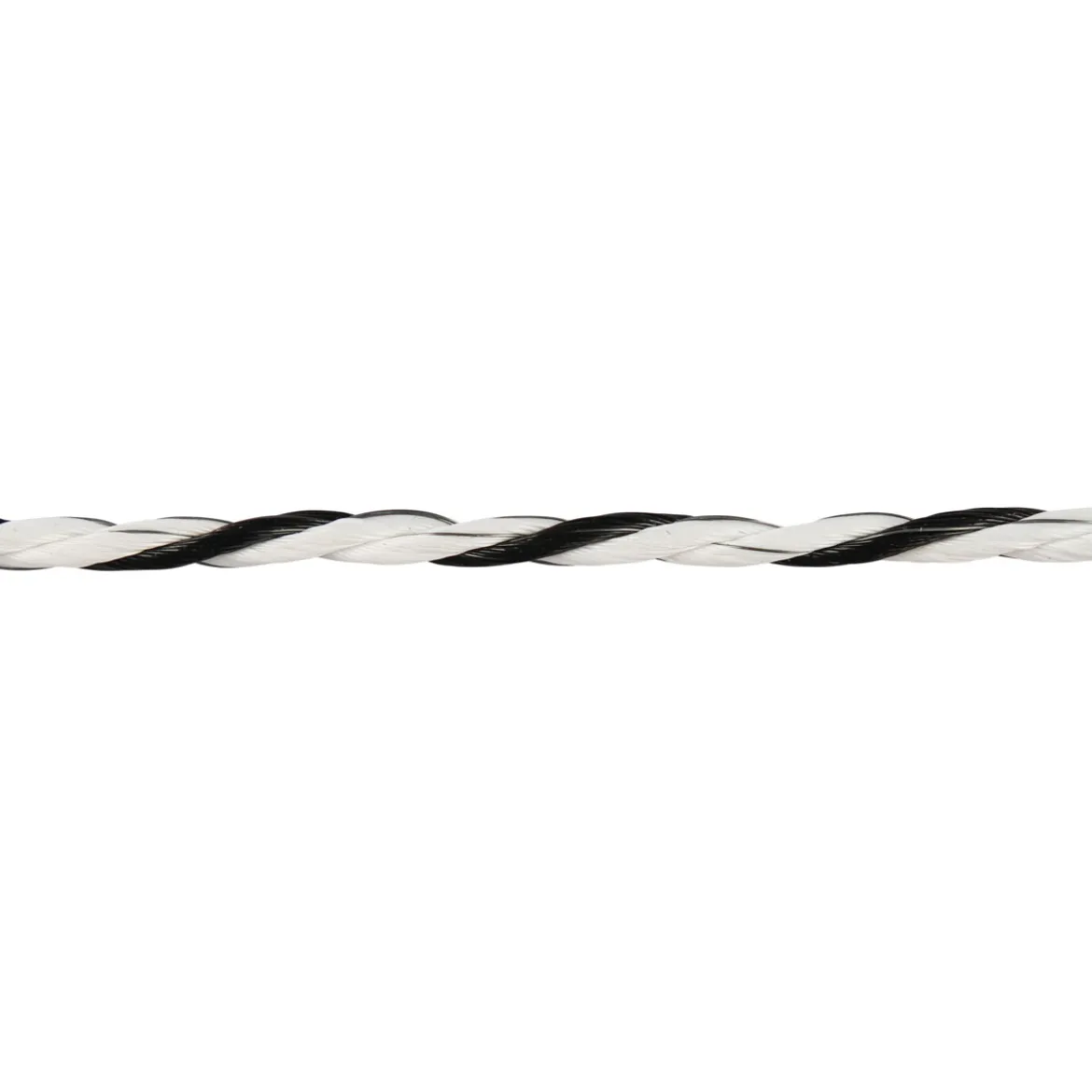 Weidezaunseil TopLine 200 m Durchmesser 6 mm schwarz-weiß