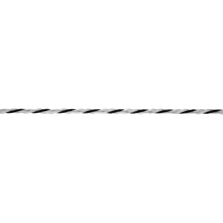 Weidezaunseil TopLine 200 m Durchmesser 6 mm schwarz-weiß