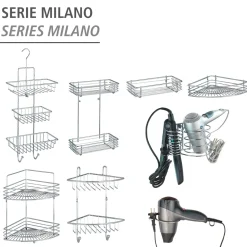 Wenko Eckwandablage Milano mit 2 Etagen chrom