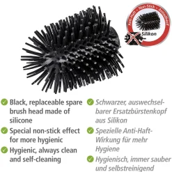 Wenko Ersatzbürstenkopf Durchmesser 7,5 cm schwarz